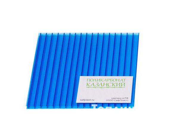 Поликарбонатный лист сотовый Rational синий 10 мм 2,1х6 м