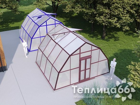 Теплица Рада Иткуль под поликарбонат, 4,5х8 метров