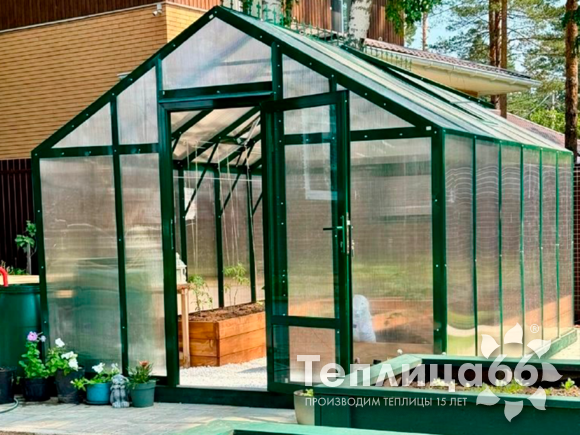 Теплица Рада Гарденикс 3 П под сотовый поликарбонат, ширина 3 м
