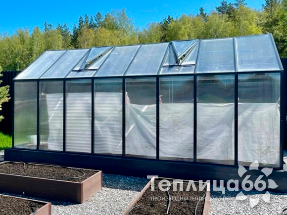 Теплица Рада Гарденикс 3 П под сотовый поликарбонат, ширина 3 м