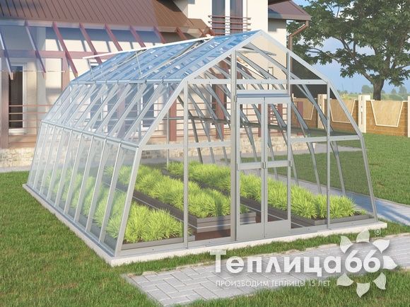 Теплица Рада Енисей под стекло, 4х6 метров