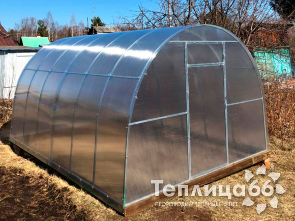 Теплица Рада Астра Премиум, оцинкованный профиль 20х30, покрытие из поликарбоната, шириной 3 метра (шаг 1 м)