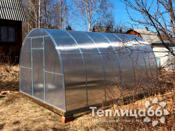 Теплица Рада Астра Люкс, оцинкованный профиль 20х40, покрытие из поликарбоната, шириной 3 метра (шаг 1 м)